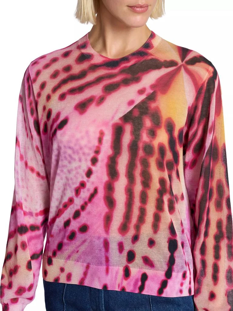 Dries Van Noten Tilly ​Abstract Print Cotton-Blend Crewneck Sweater 6
