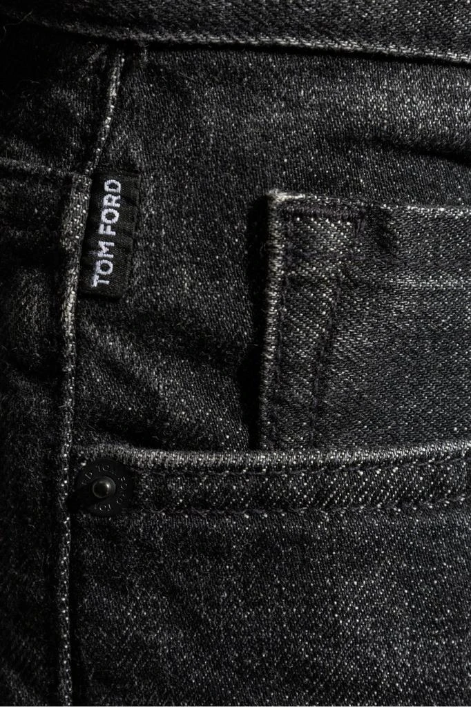 Tom Ford Tom Ford Tapered Leg Logo Tag Jeans 2