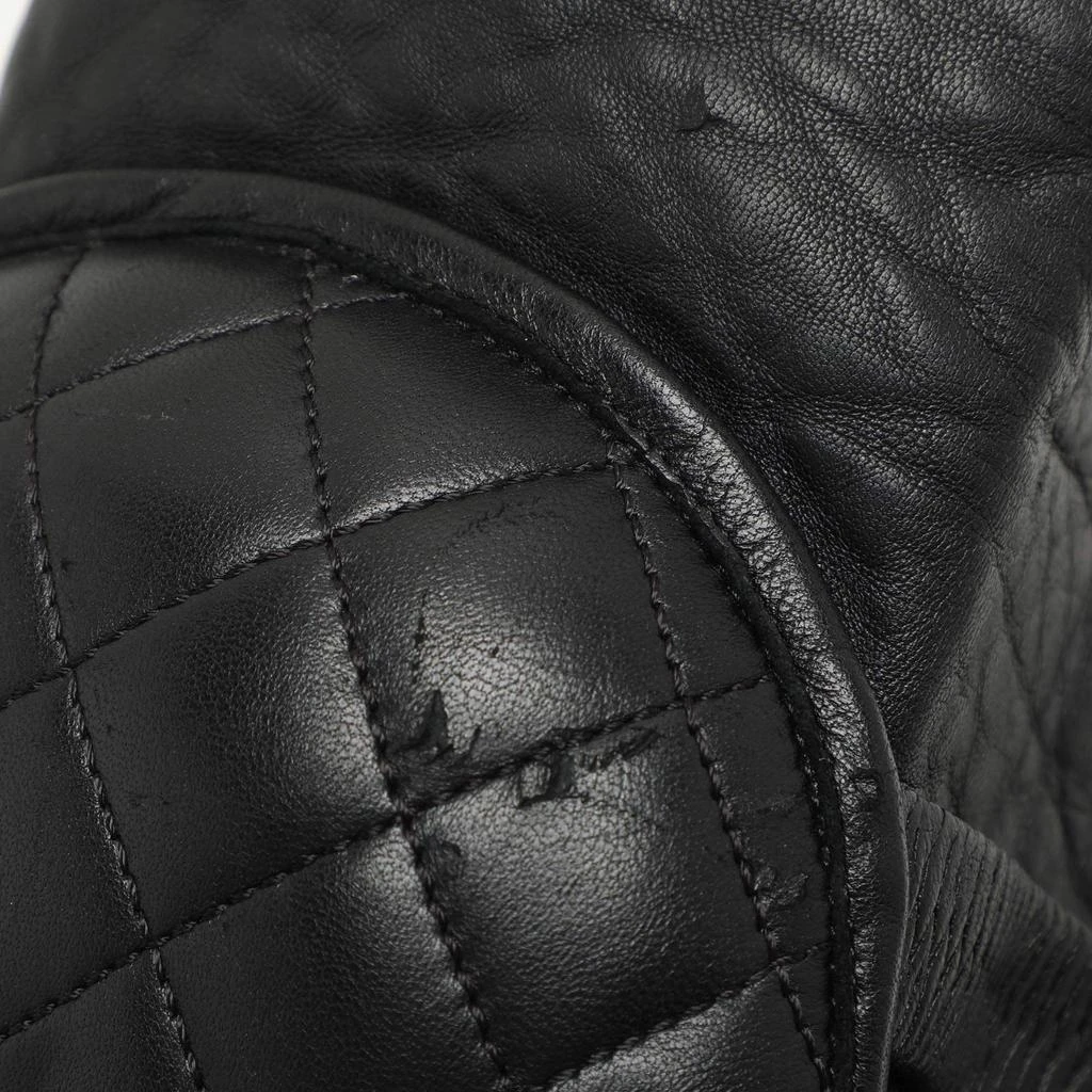 Chanel Chanel Black Quilted Leather Knee Length Boots Size 40 7