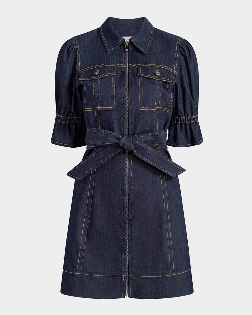plaid mini dress Gathered Plaid Mini Dress with Side Drape