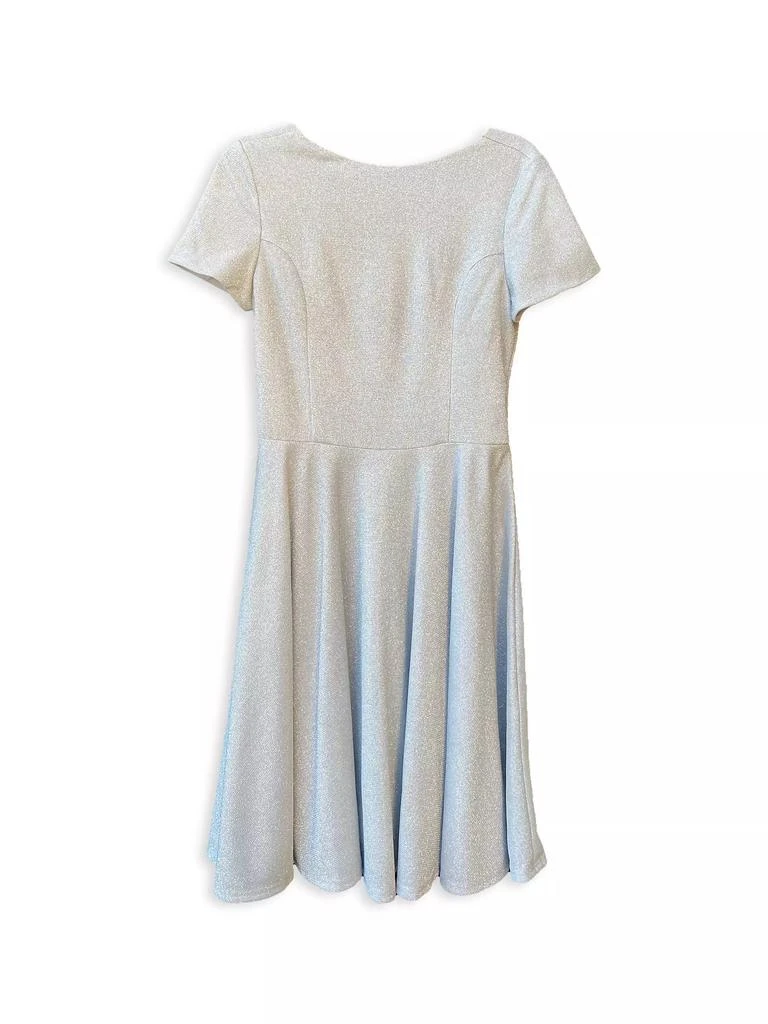 Un Deux Trois Girl's Glitter Short-Sleeve Fit-&amp;-Flare Dress 1
