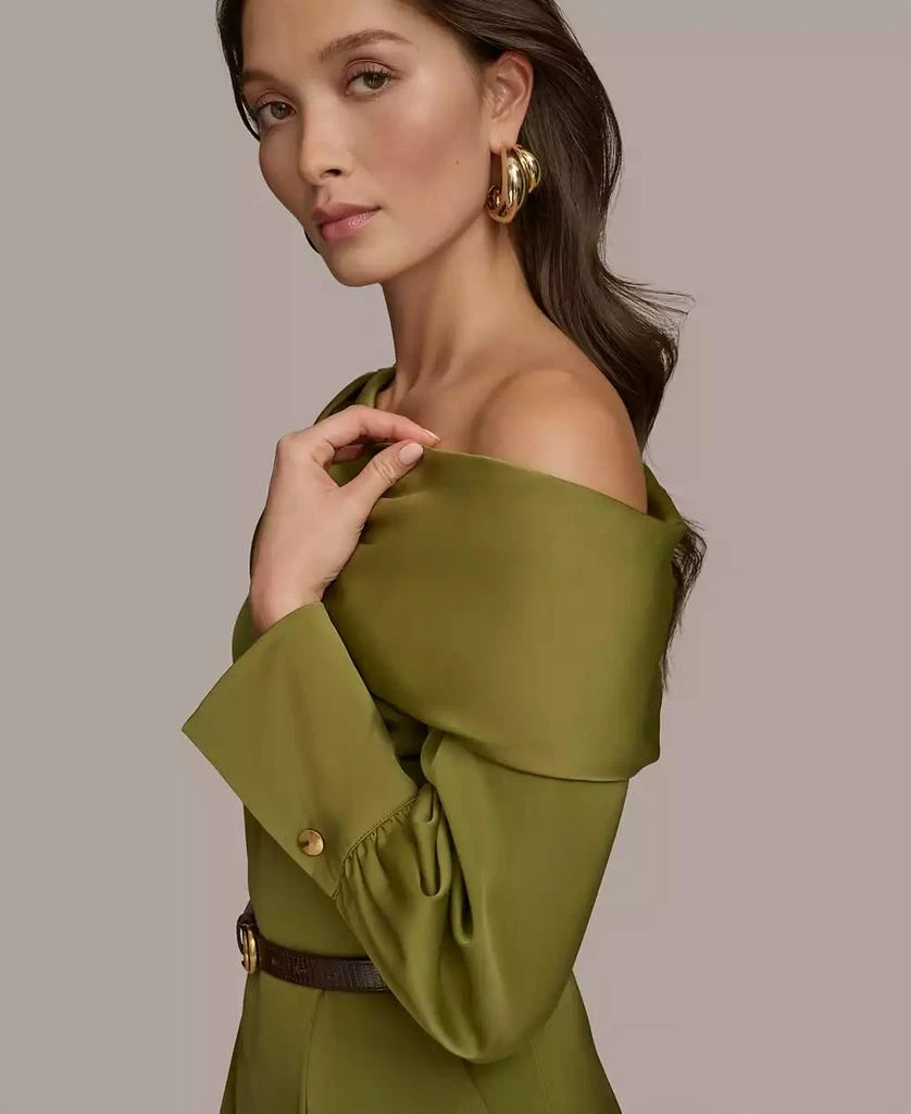 Donna Karan Women's Belted One-Shoulder Jumpsuit 4