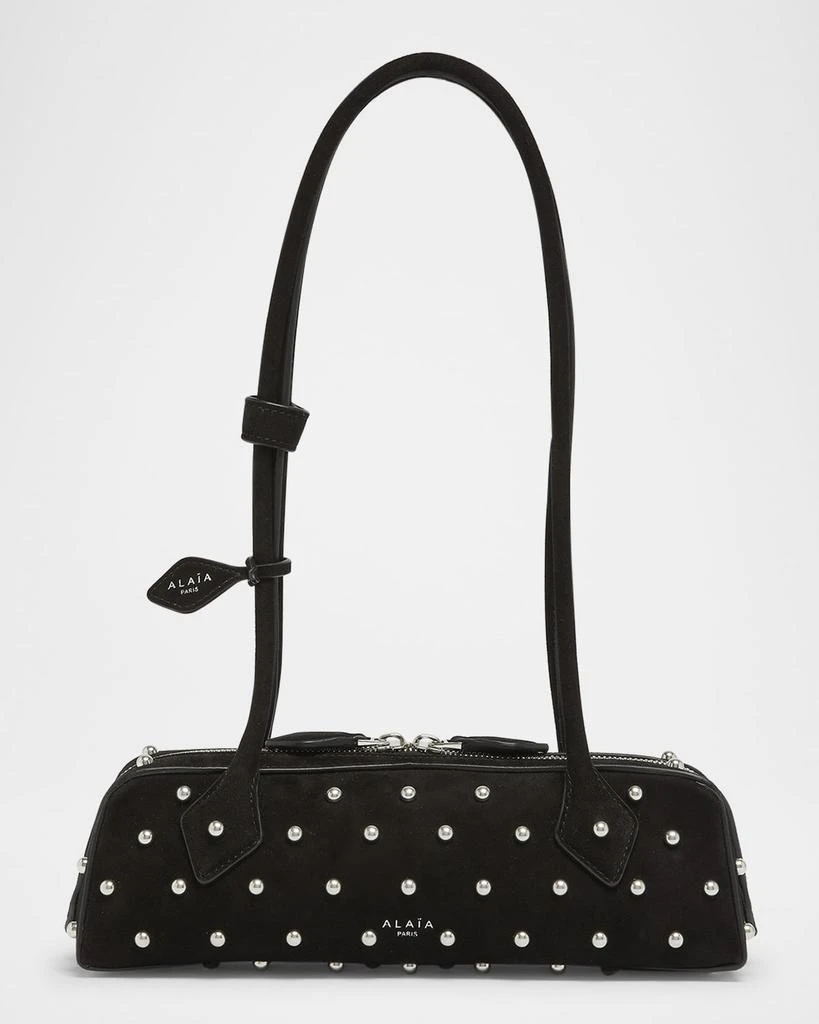 Alaia Le Teckel Small Shoulder Bag in Studded Suede 1