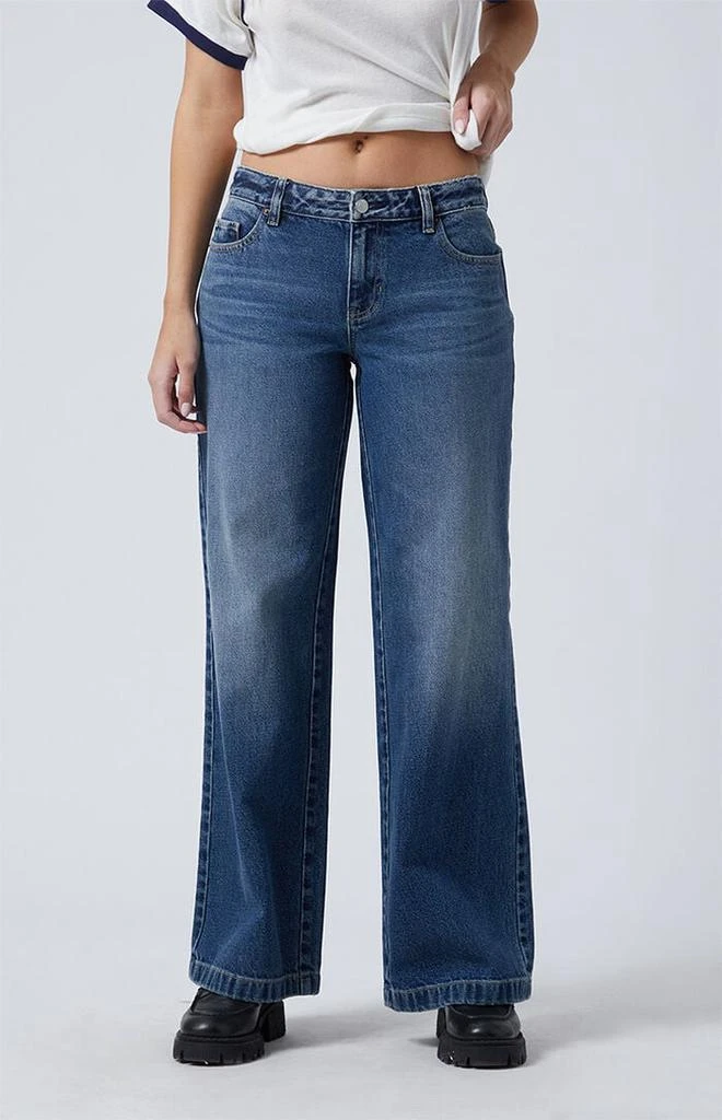 PacSun Casey Seam Low Rise Baggy Jeans Dark Indigo 1