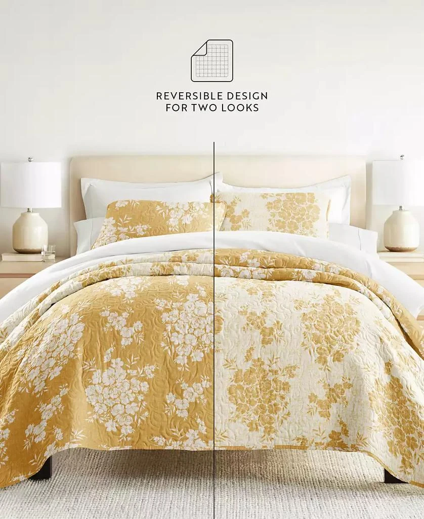 IENJOY HOME Distressed Bouquet Reversible 2-Pc. Quilt Set 3