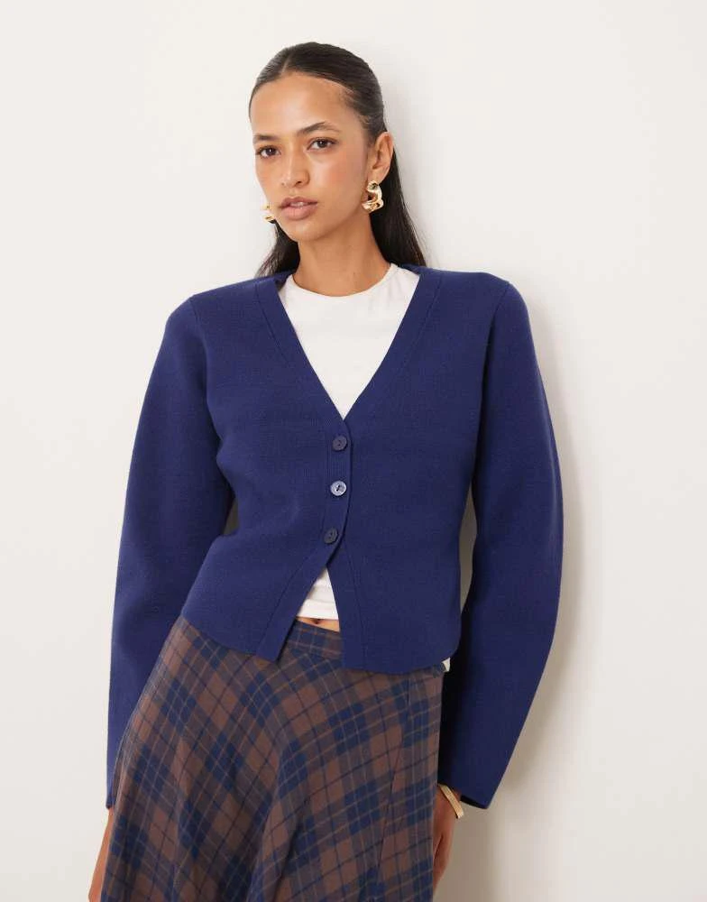 Abercrombie & Fitch Abercrombie & Fitch button through cardigan in navy 1