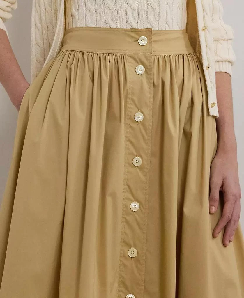 Ralph Lauren Women's Button-Front Cotton-Blend Skirt 4