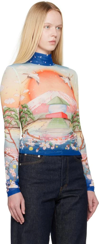 Casablanca Multicolor Printed Mesh Top 2