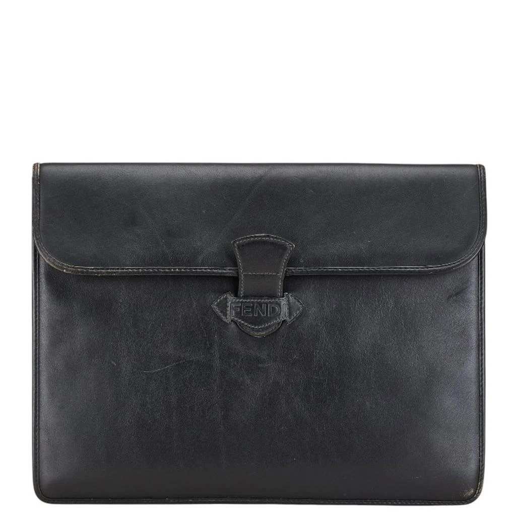 Fendi Leather Clutch Bag (Pre-Owned)