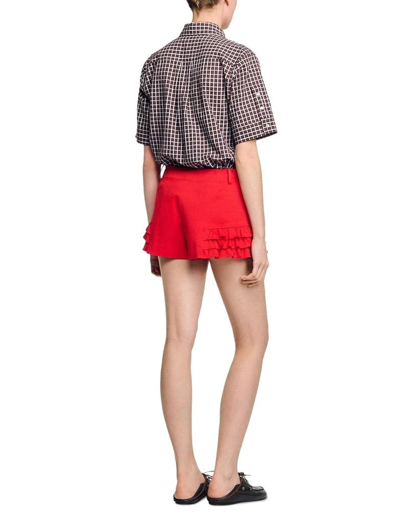 Sandro Ruffled Shorts 3