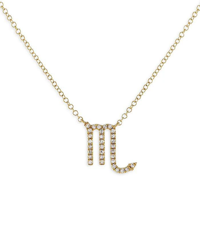 ADINAS JEWELS Adinas Jewels Pavé Scorpio Pendant Necklace, 16-18" 1