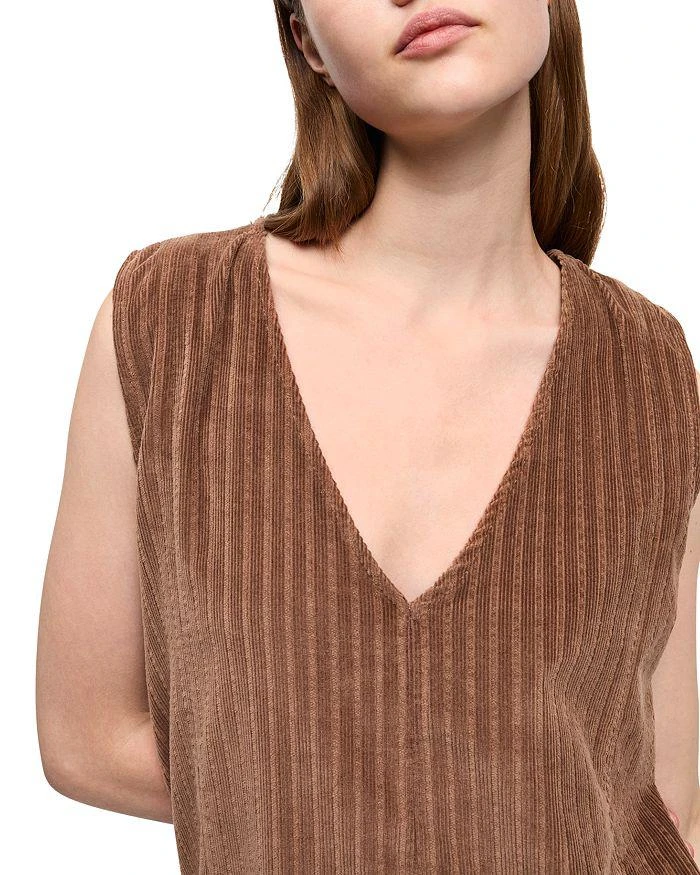 ganni dress brown GANNI Stretch Corduroy Mini Dress main image 1