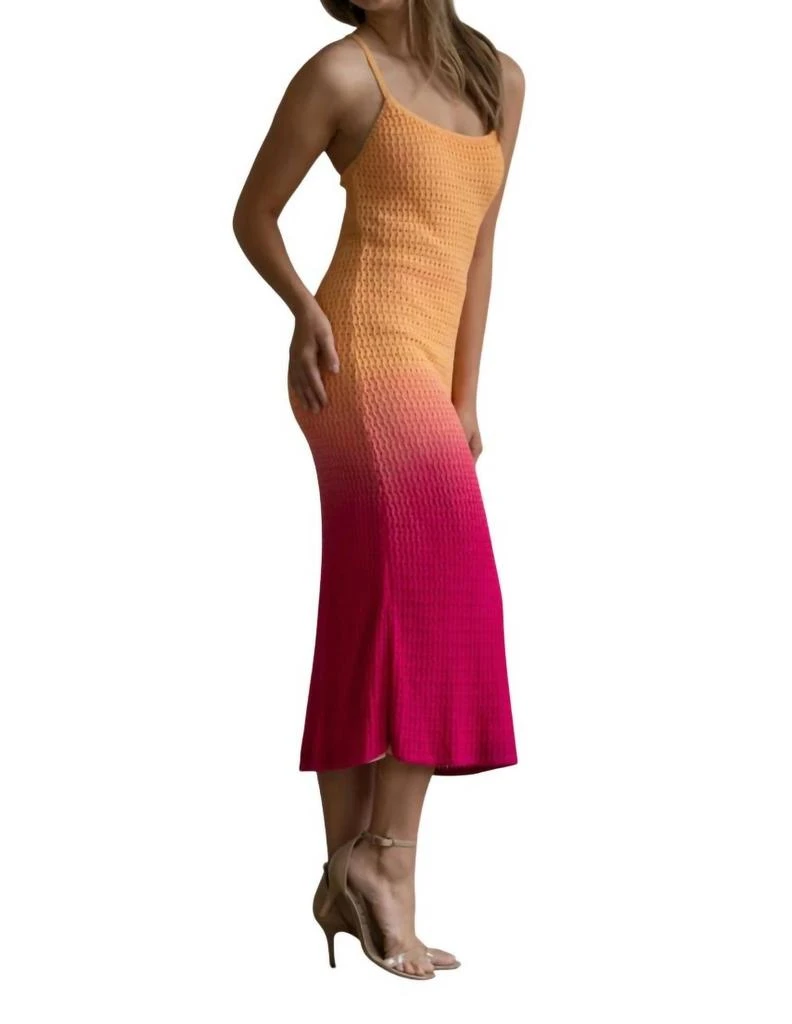 Lulus Lulus - Lorient Orange & Pink Knit Maxi Dress 2