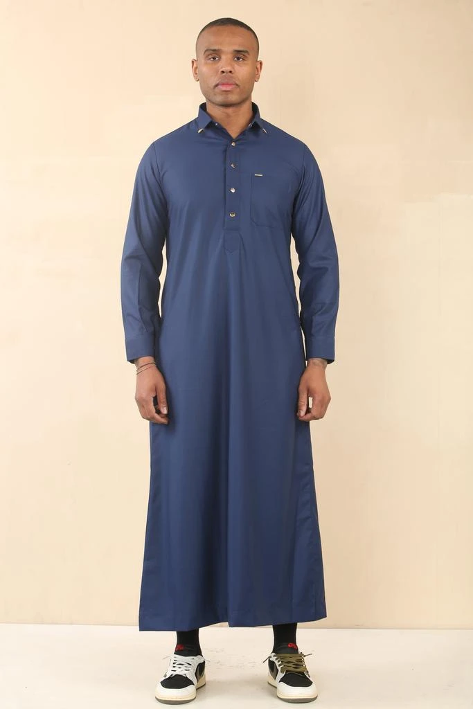 Arabic Thobes Men
s Blue Thobe Arab Saudi Emirati Islamic Clothing Jubba Robe