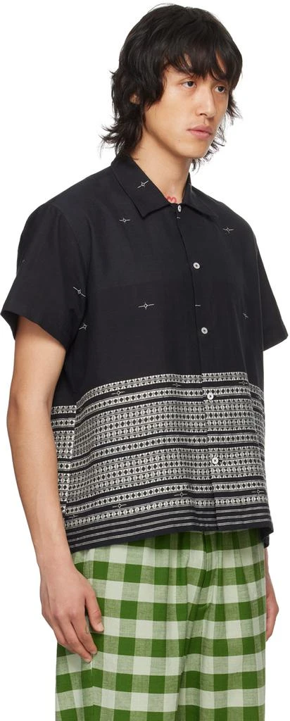 HARAGO Black Embroidered Shirt 2