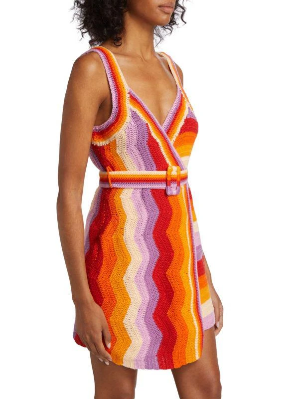 Farm Rio Striped Crochet Dress 3