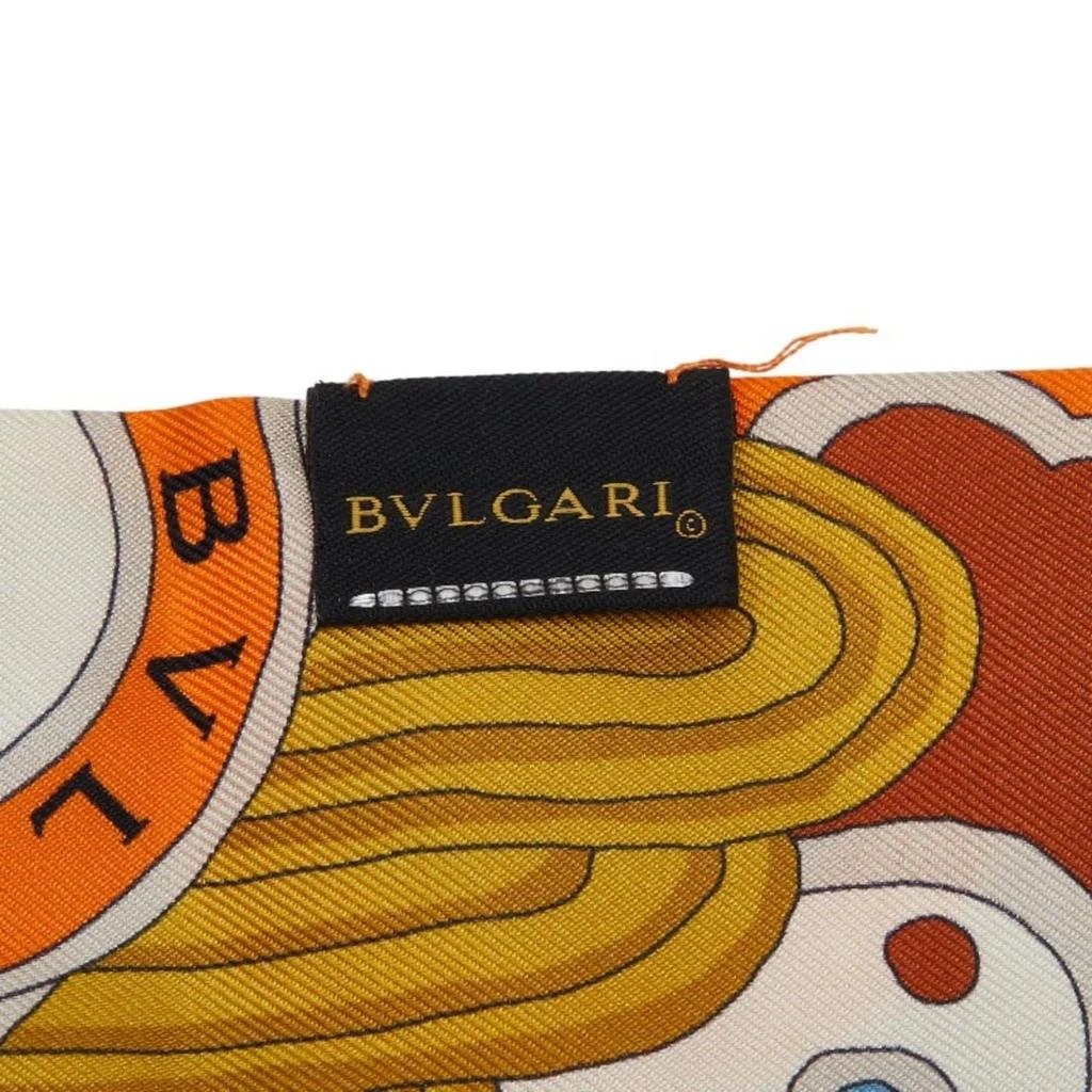 BVLGARI blue Silk Scarf (Pre-Owned) 4