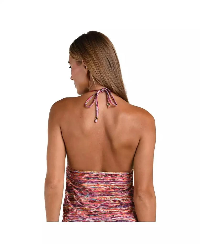 Sunshine 79 Women's Shimmer Ripple Halter Midkini Top 2