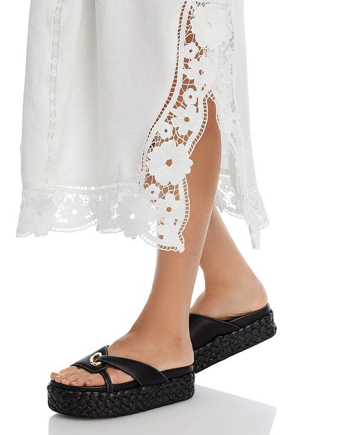 AQUA Lace Trim Midi Dress - Exclusive 6