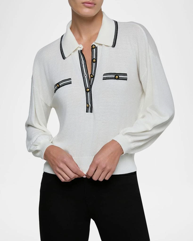 L
Agence Malaki Cropped Polo Sweater 4