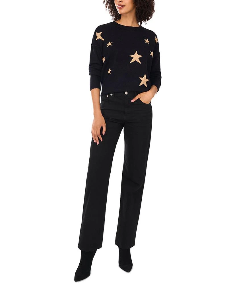 Vince Camuto Metallic Star Crewneck Sweater 2