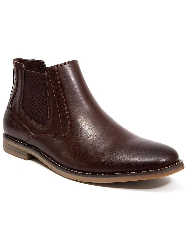 Deer Stags Mikey Mens Faux Leather Western Chelsea Boots 1