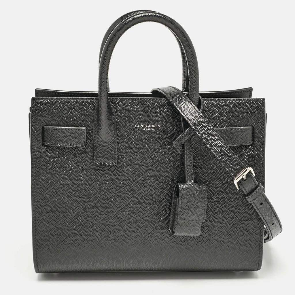 Yves Saint Laurent Black Leather Nano Classic Sac De Jour Tote 1