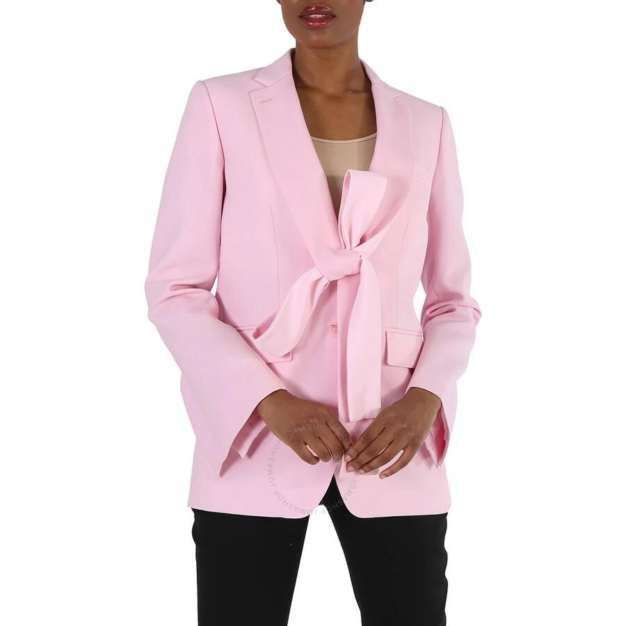 Burberry Ladies Pale Candy Pink Exaggerated-Lapel Blazer 1