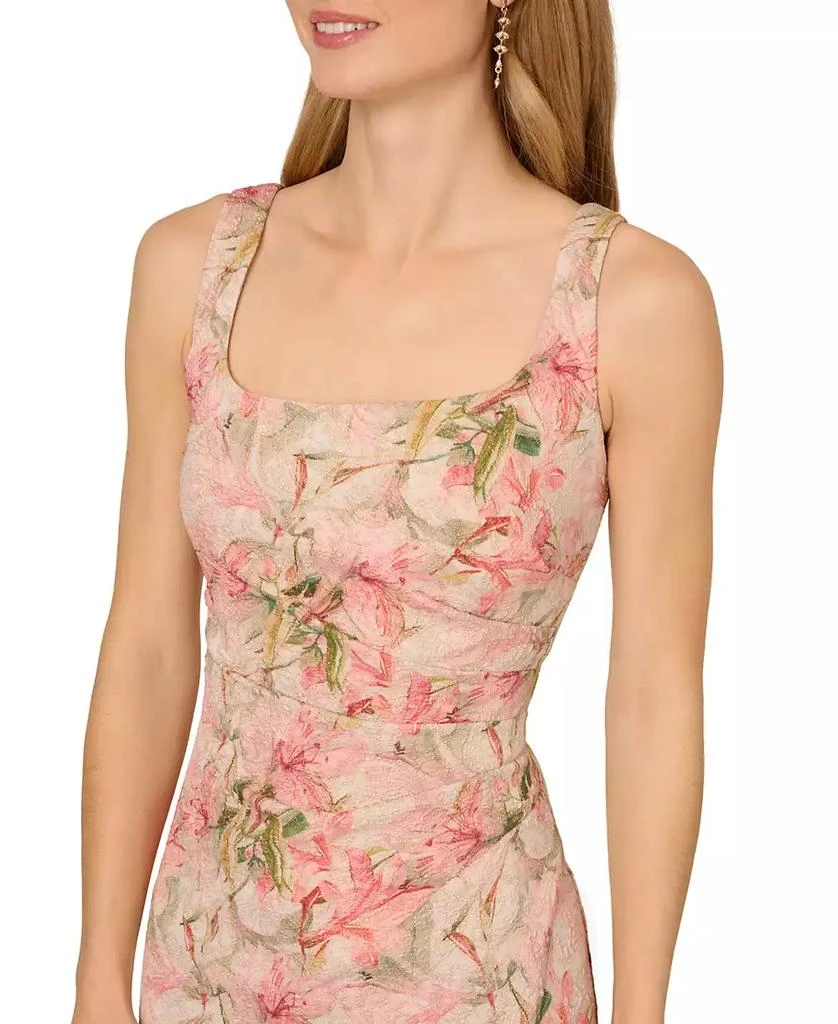 strapless open back dress Adrianna Papell Metallic Print Maxi Dress, 6 / Black main image 1