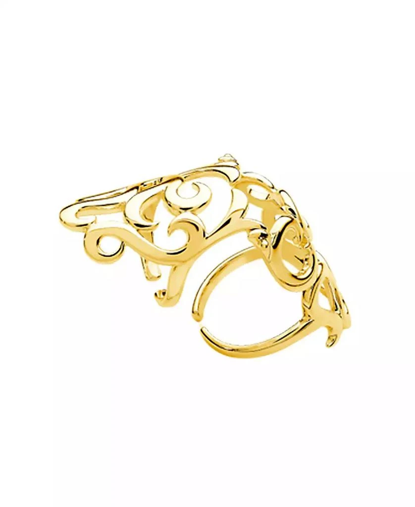 Lucy Quartermaine Elements Air Armour Ring in Gold Vermeil