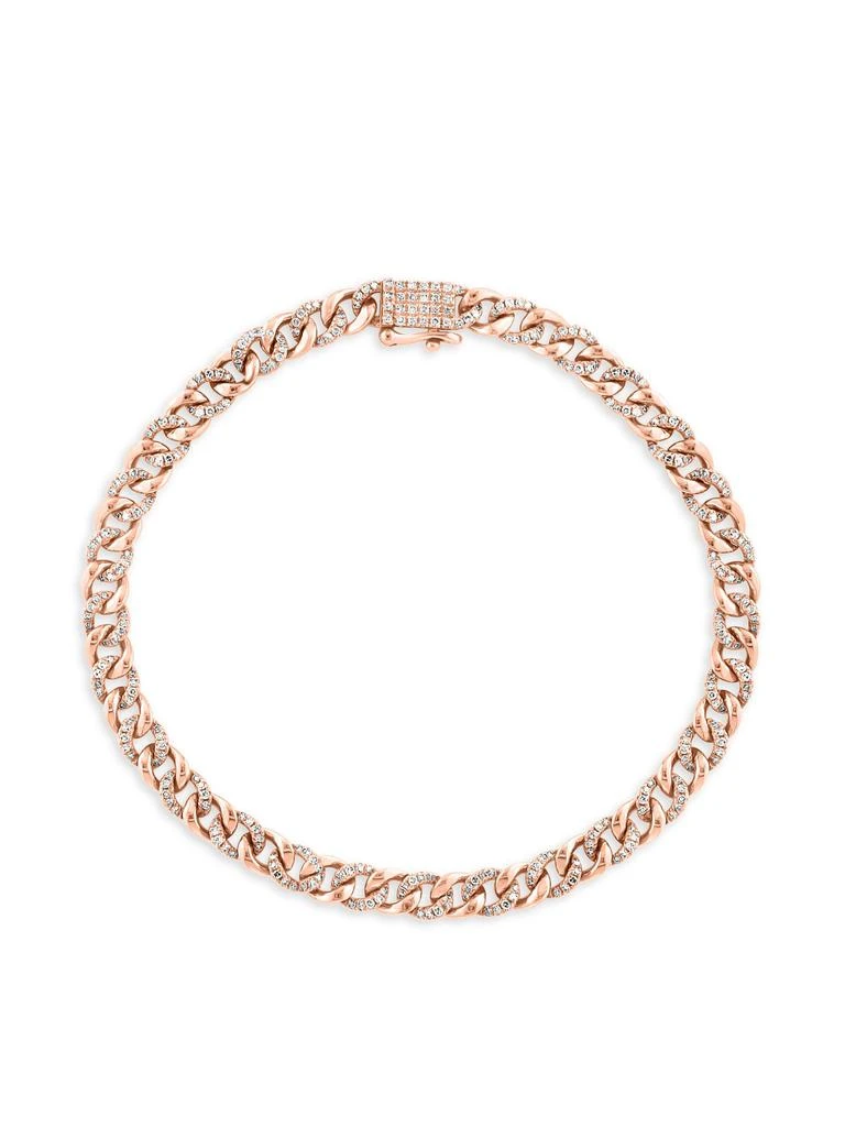 Effy 14K Rose Gold 
0.92 TCW Daimond Chain Bracelet