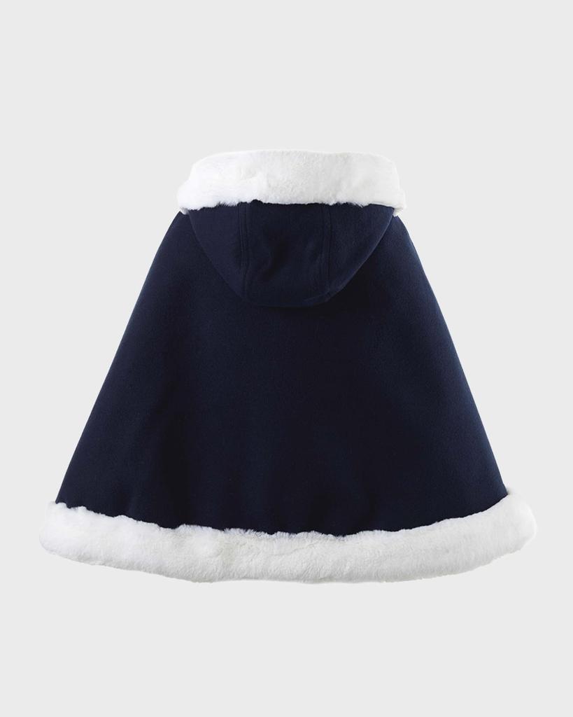 Rachel Riley Girl's Cape W/ Faux Fur Trim, Size 2-10