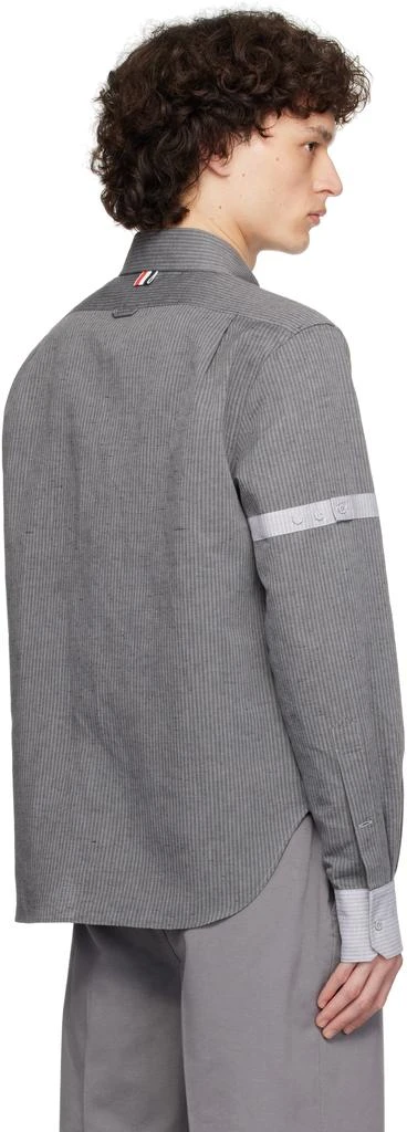 Thom Browne Gray Round Hem RC Zip Up Shirt 3