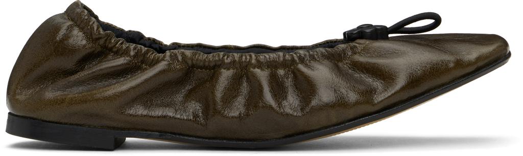 CECILIE BAHNSEN Khaki Orbella Ballerina Flats