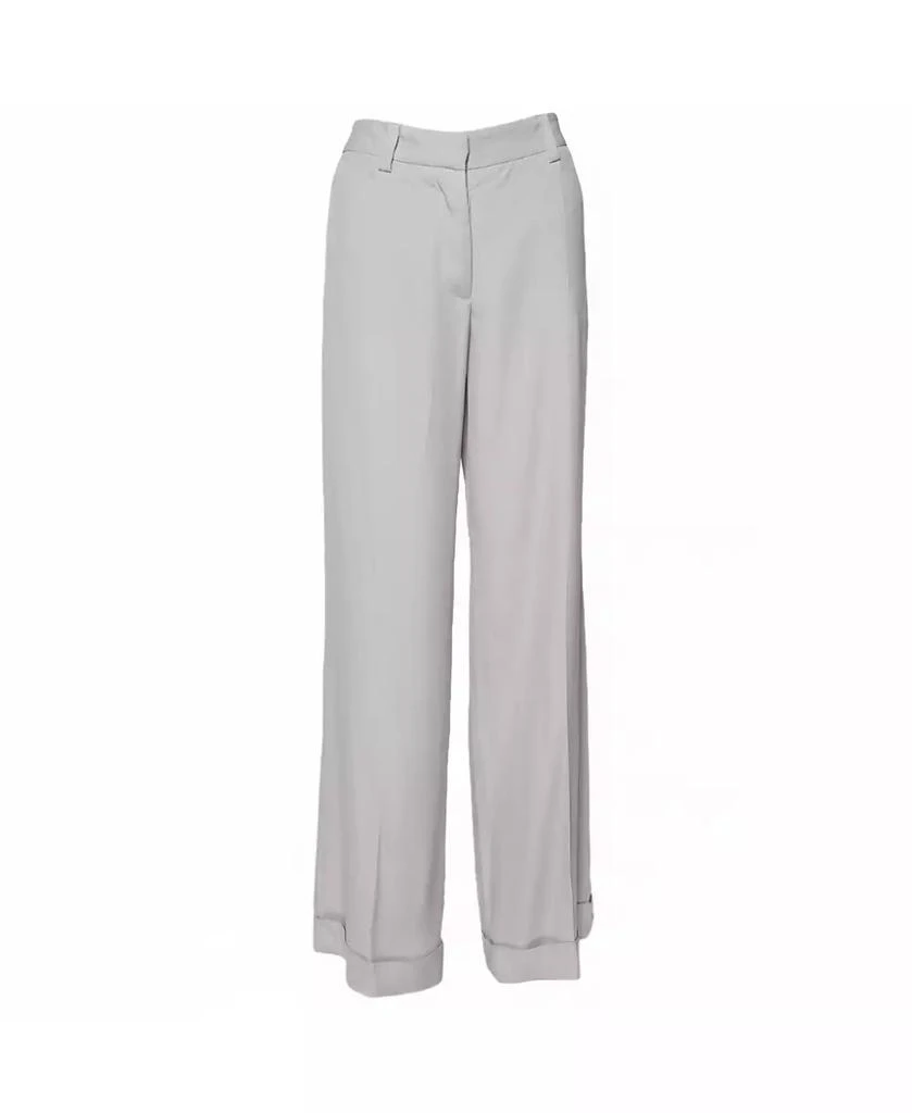 Pre-Owned Stella McCartney Women
s Ecru Silk Blend Wide Leg Trousers