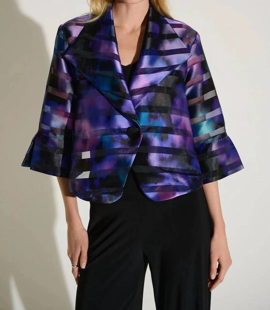 JOSEPH RIBKOFF Joseph Ribkoff - Abstract Print Swing Style Blazer
