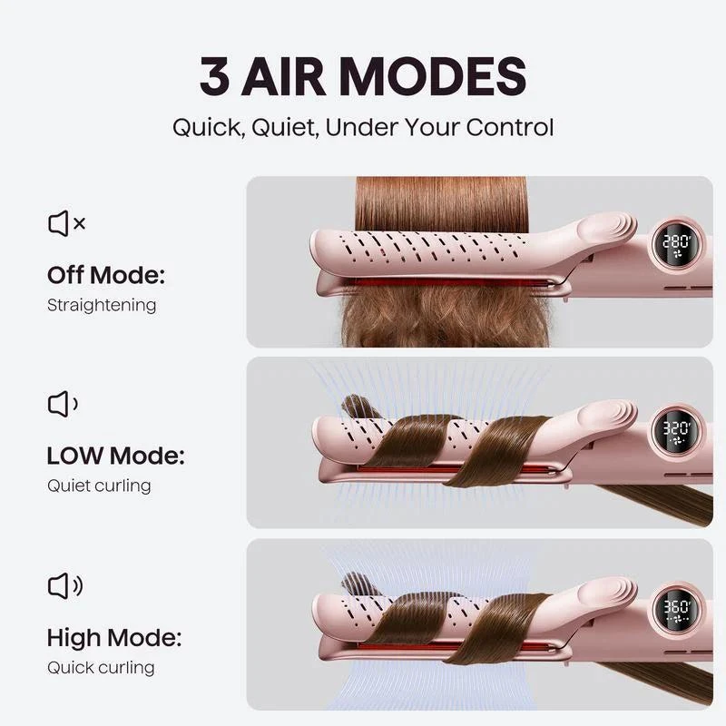 PROXXI Wavytalk Whirlwind Curl, 360° Airflow Styler with 3 Air Modes & LED Display, 2-In-1 Hair Straightener and Curler with Cooling Air Vents to Lock in Style 5
