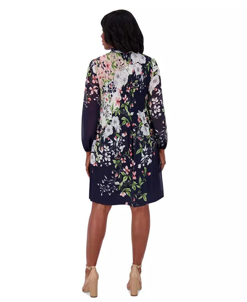 Jessica Howard Petite Pleated Floral-Print Shift Dress 5
