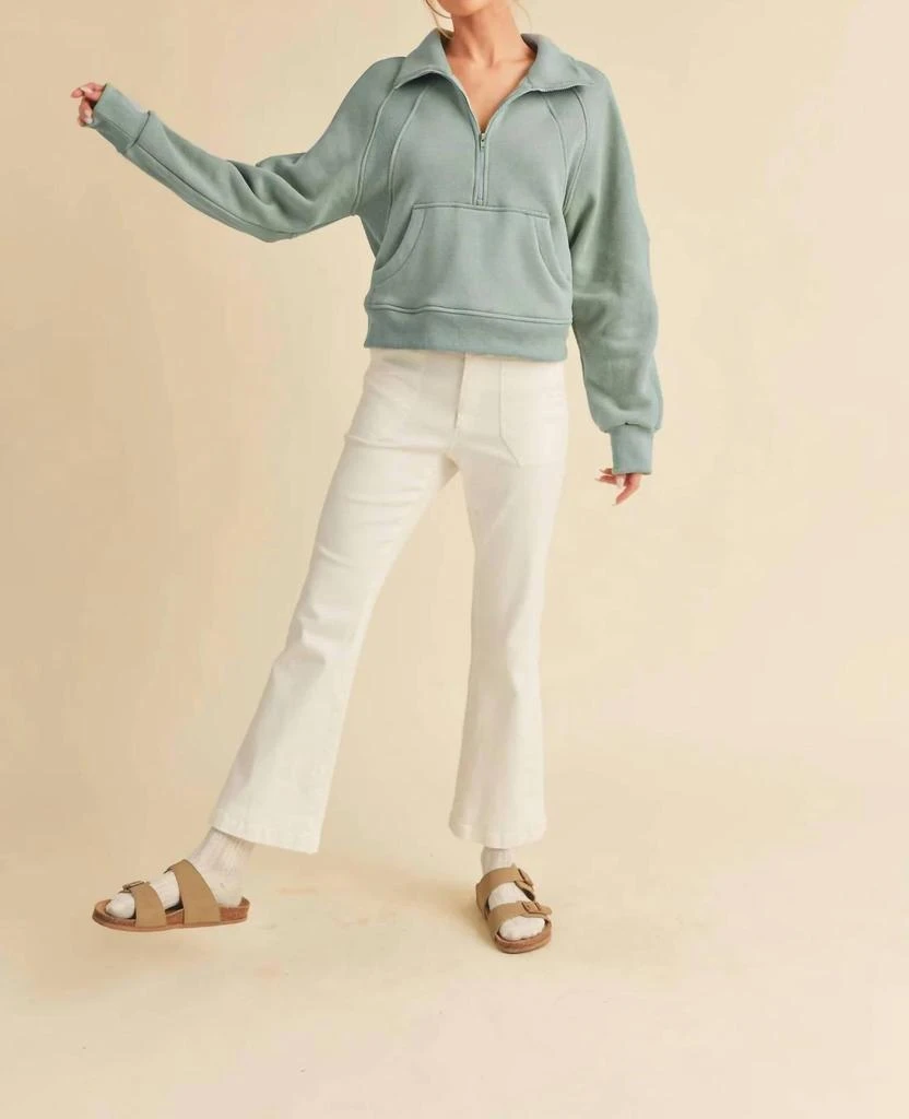 Aemi + Co Aemi + Co - Funnel Neck Half Zip Sweater 2