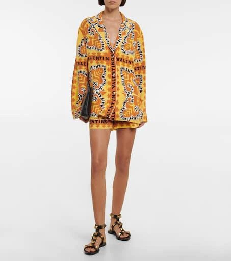 Valentino Printed silk crêpe shorts 2