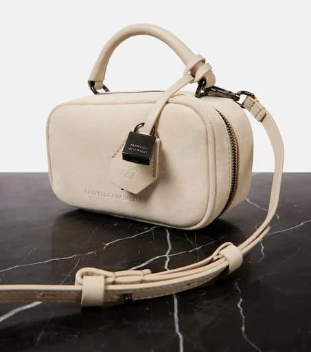 Brunello Cucinelli Foulard Mini suede tote bag 6
