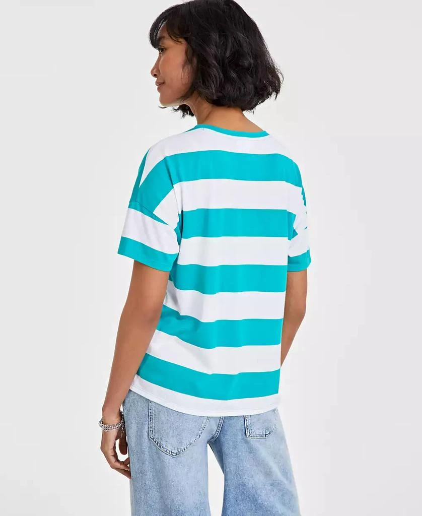 On 34th Women's Rugby Stripe Drop-Shoulder T-Shirt, Created for Macy's 4