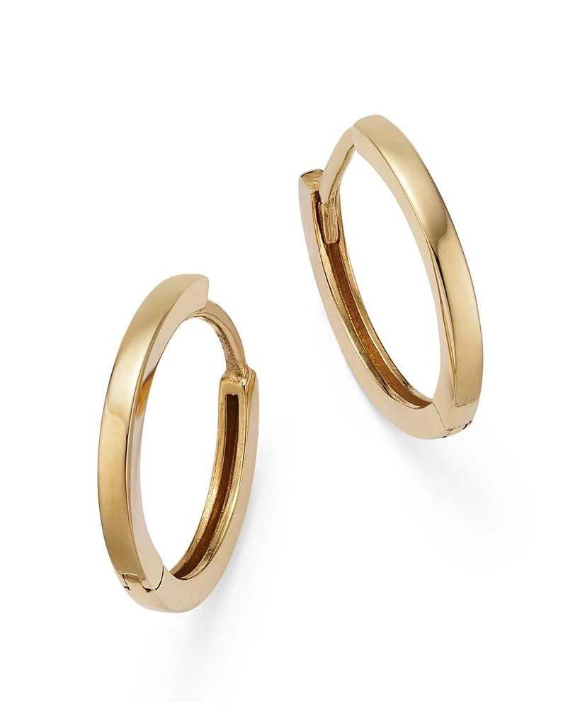 Moon & Meadow 14K Yellow Gold Small Polished Huggie Hoop Earrings 1