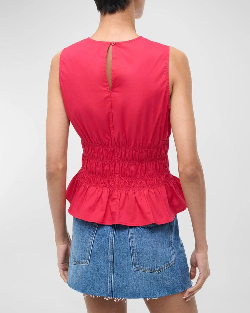 Staud Culver Sleeveless Peplum Top 4