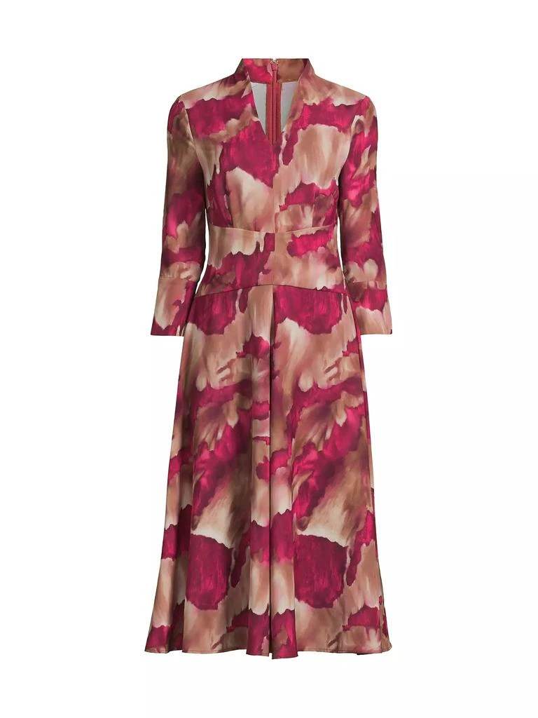 Misook Watercolor Print Modern-Fit Midi-Dress 1