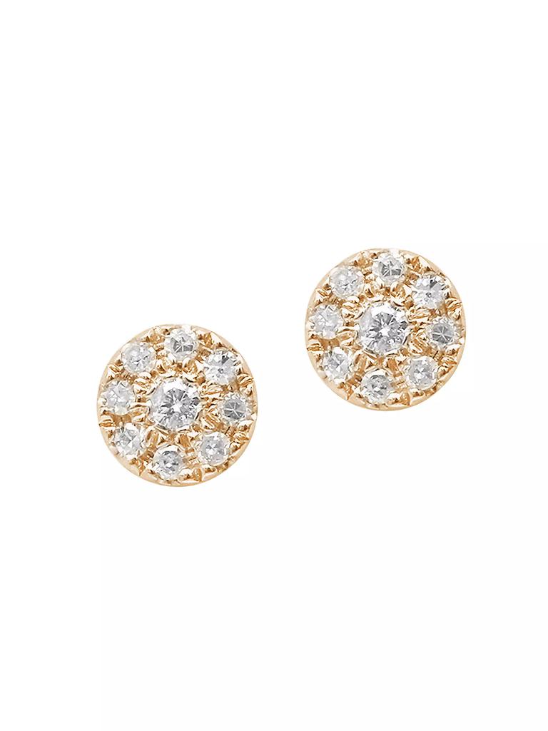 DJULA Magic Touch 18K Yellow Gold & Diamond Target Stud Earrings