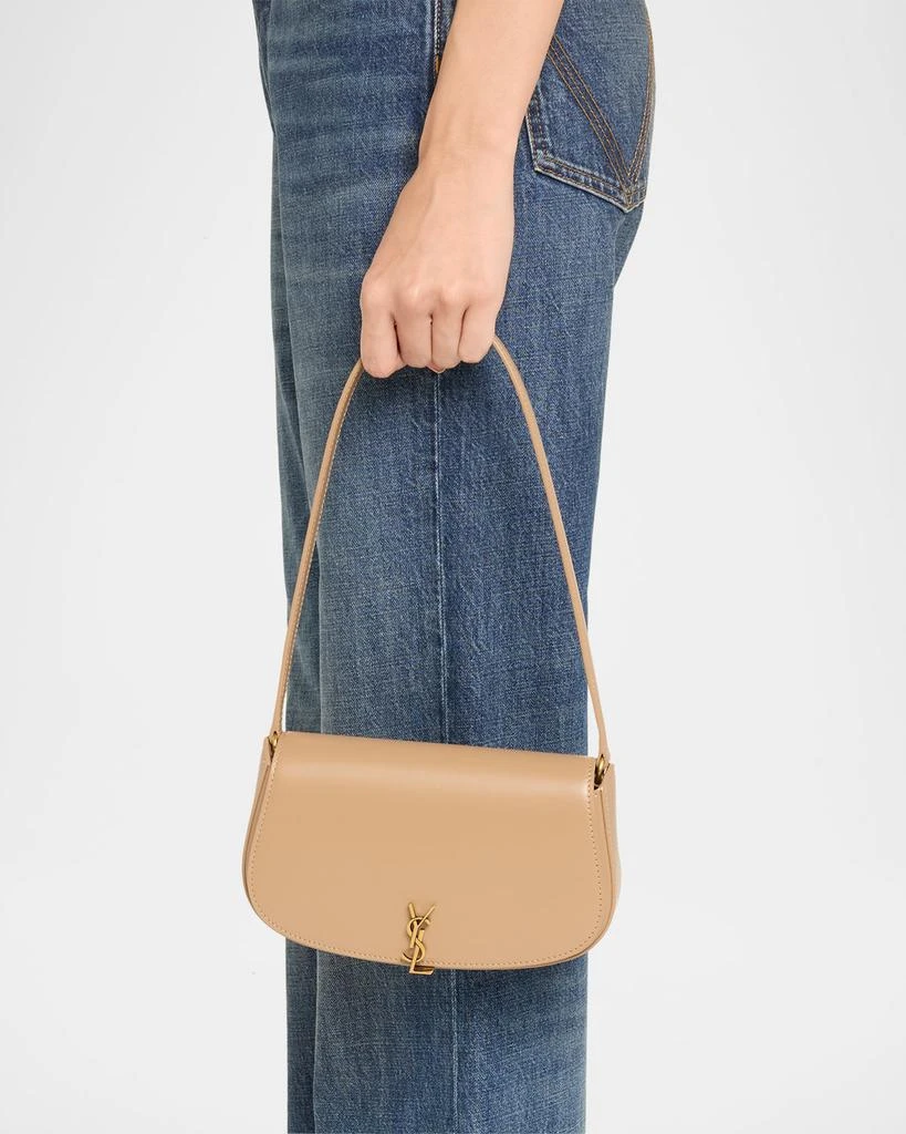 Yves Saint Laurent Mini YSL Flap Leather Shoulder Bag 2