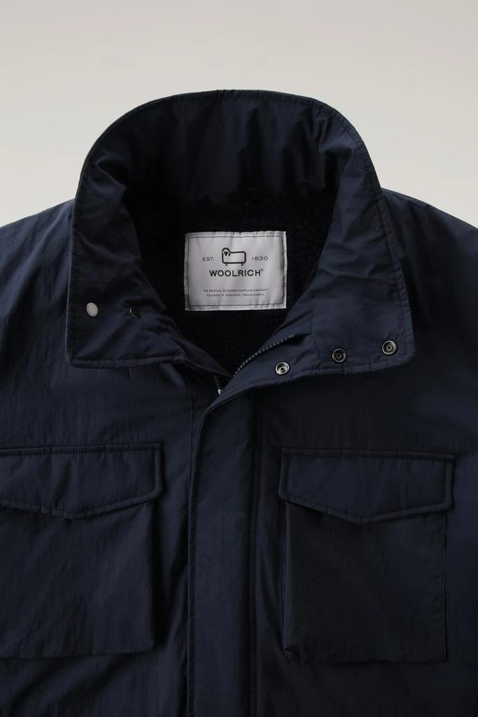 Woolrich Ripstop Field Jacket with Sherpa Wool Lining - Men - Blue 2
