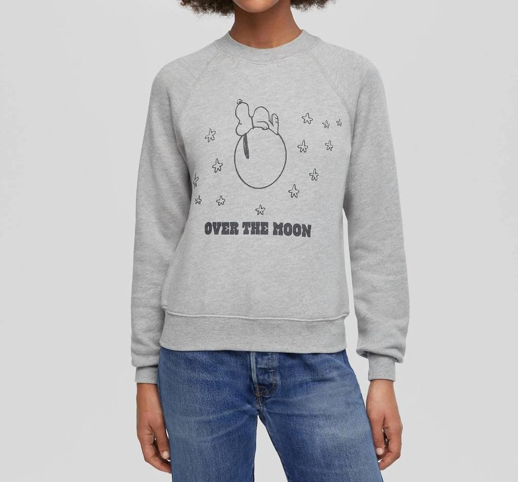 Re/Done Snoopy Over The Moon Classic Crewneck Sweatshirt – On