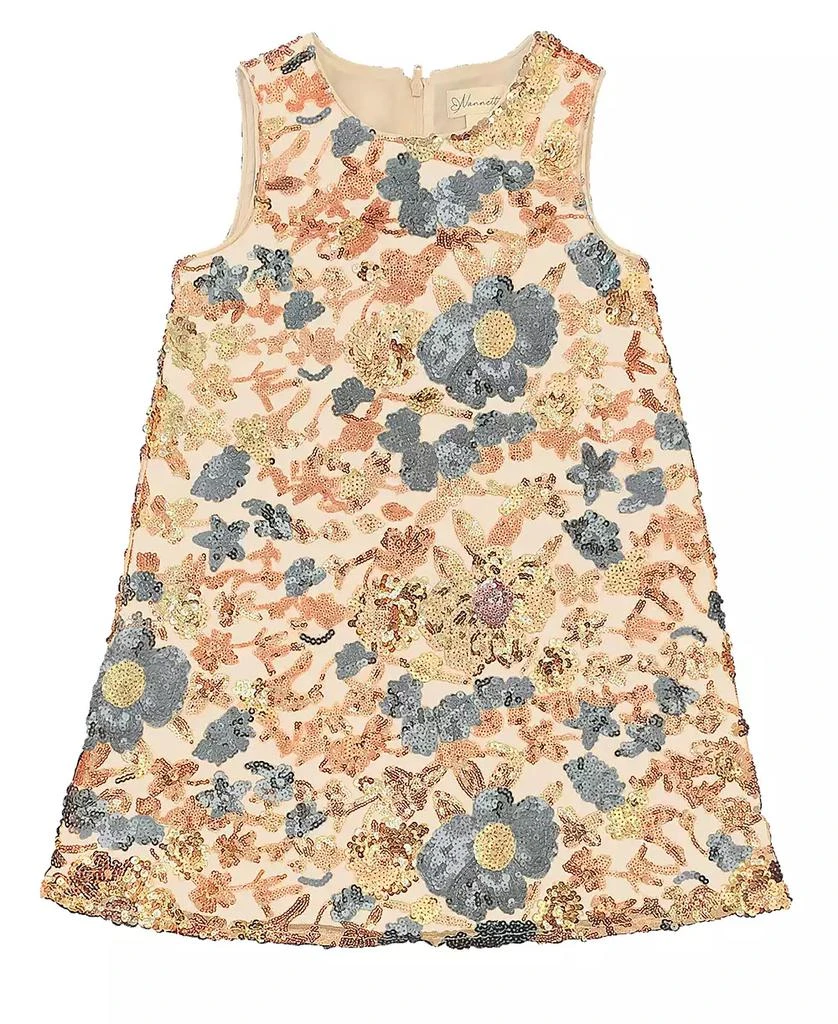 Nannette Toddler & Little Girls Floral Sequin Dress 1